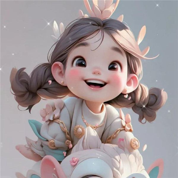 开心快乐治愈可爱动漫女生头像图片