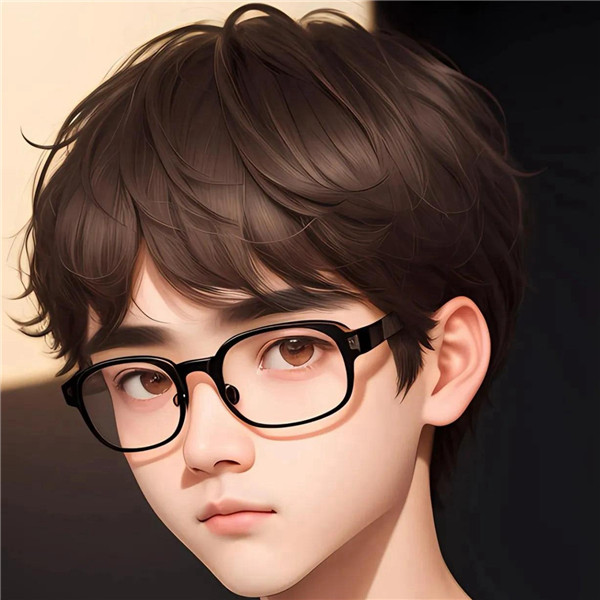 动漫戴眼镜的少年感男生头像图片