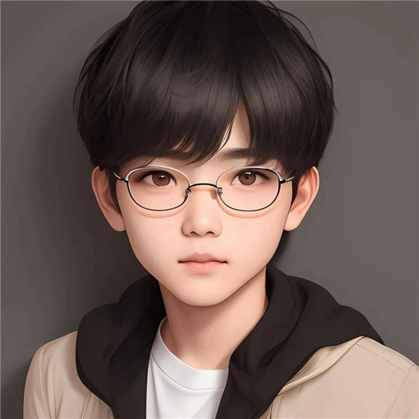 动漫戴眼镜的少年感男生头像图片