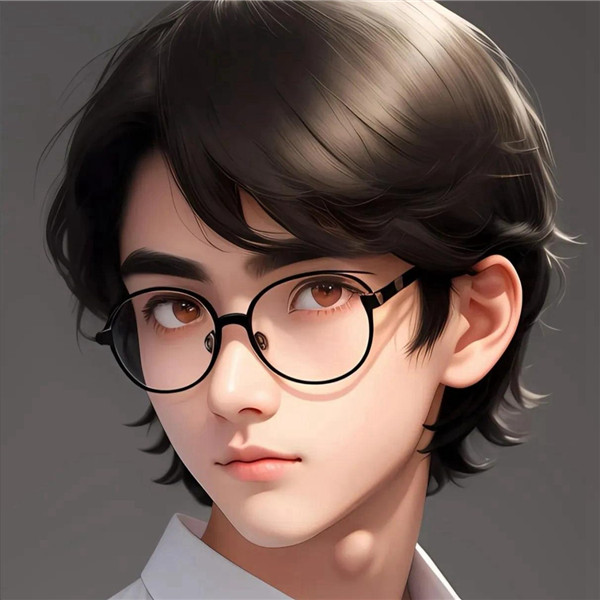 动漫戴眼镜的少年感男生头像图片