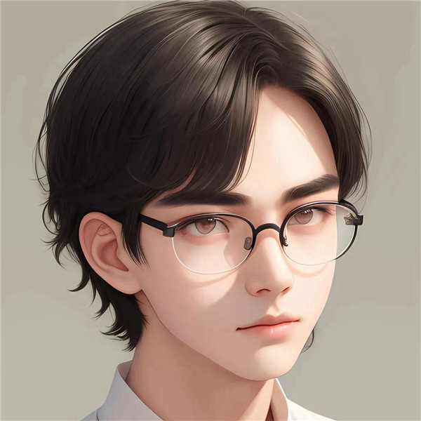 动漫戴眼镜的少年感男生头像图片