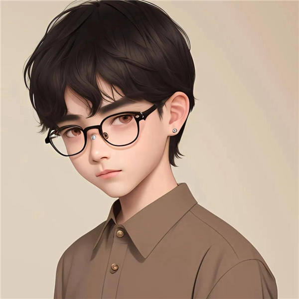 动漫戴眼镜的少年感男生头像图片