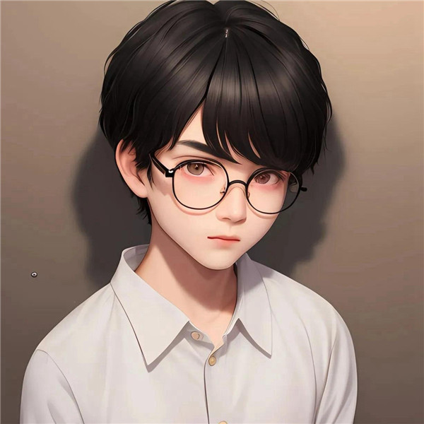 动漫戴眼镜的少年感男生头像图片