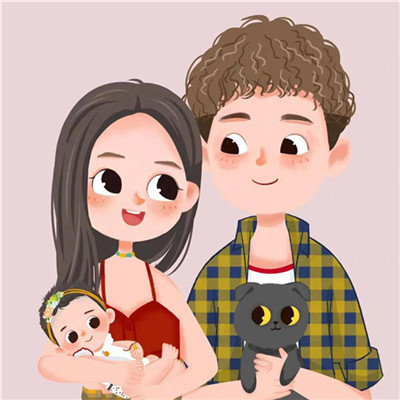 最近很火的亲子头像图片
