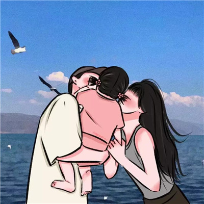一家人温馨的亲子头像图片