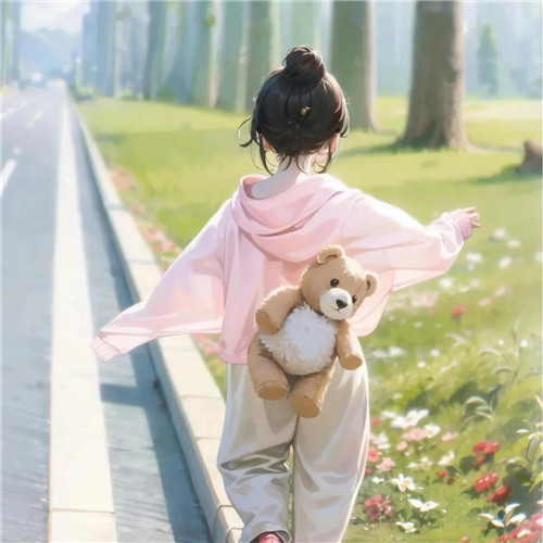治愈系萌萌哒可爱的小女孩背影头像图片