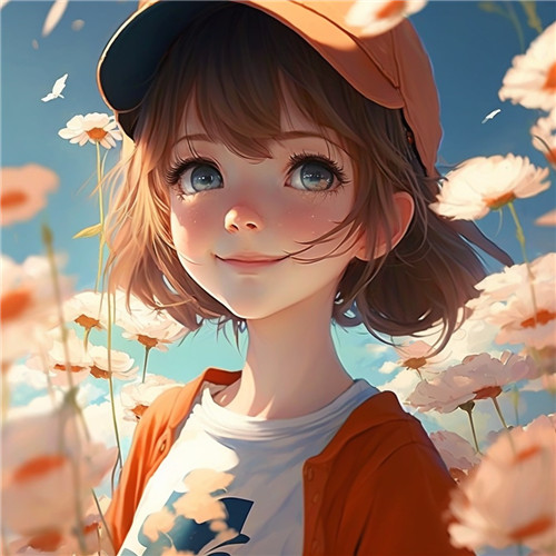 动漫开心爱笑女生高清头像图片