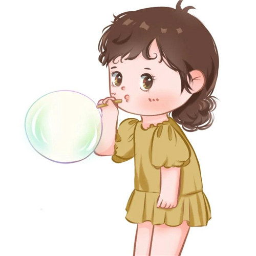可爱治愈胖胖的卡通大脸女生头像图片