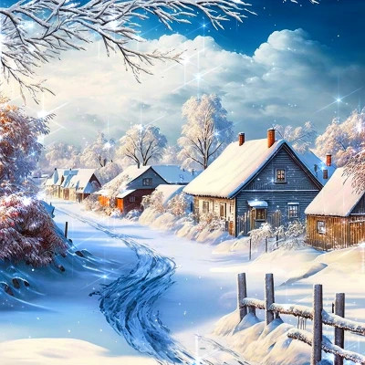 唯美冰天雪地白色系风景头像图片