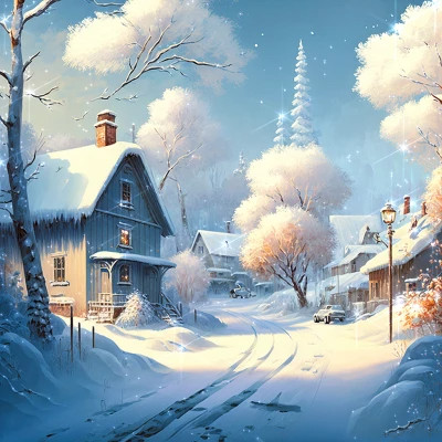 唯美冰天雪地白色系风景头像图片