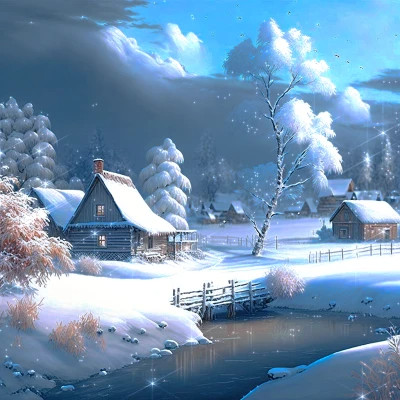 唯美冰天雪地白色系风景头像图片