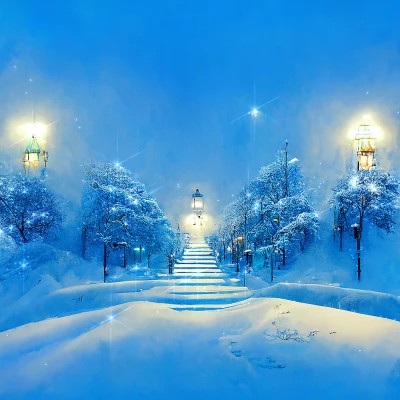 唯美冰天雪地白色系风景头像图片