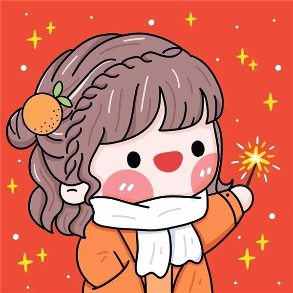 超可爱的跨年情侣头像图片