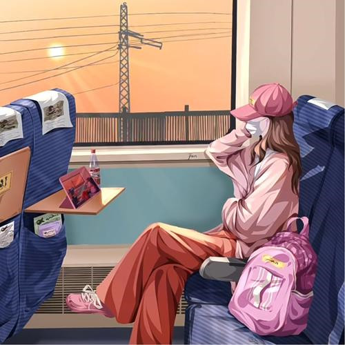 旅行头像女