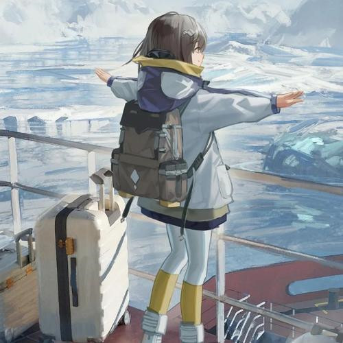旅行头像女
