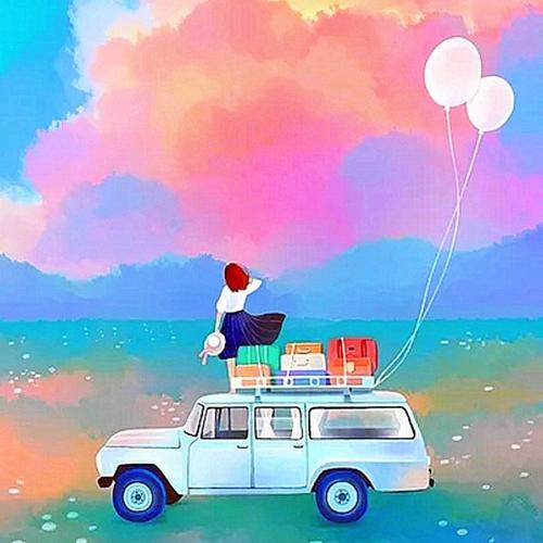 旅行头像女