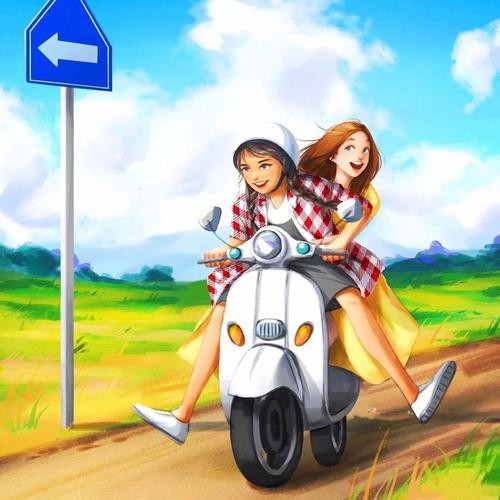 闺蜜旅行头像图片