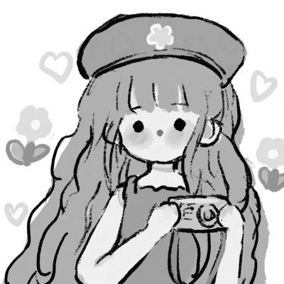 好看的黑白动漫头像女生