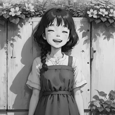 优质女头动漫黑白