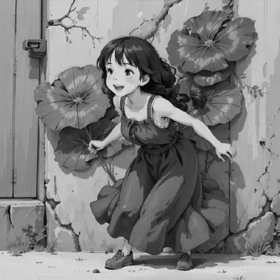 优质女头动漫黑白