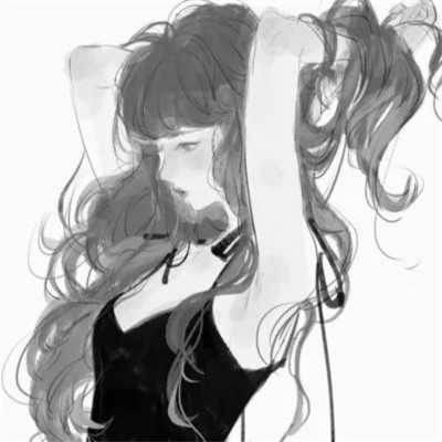 优质女头动漫黑白