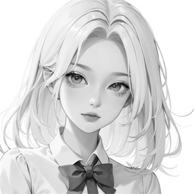 优质女头动漫黑白