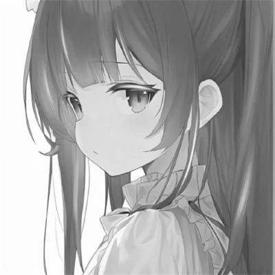 优质女头动漫黑白