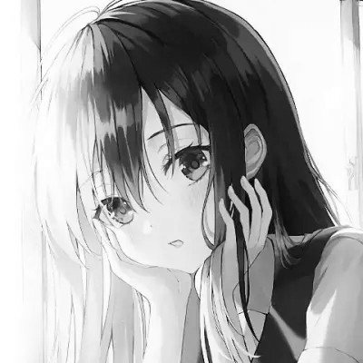 优质女头动漫黑白