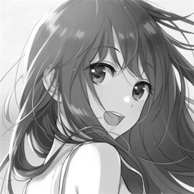 好看漫画头像女黑白