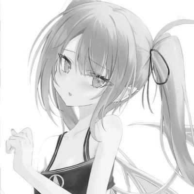 好看漫画头像女黑白