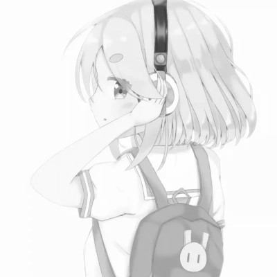 好看漫画头像女黑白