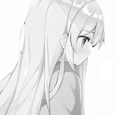 好看漫画头像女黑白