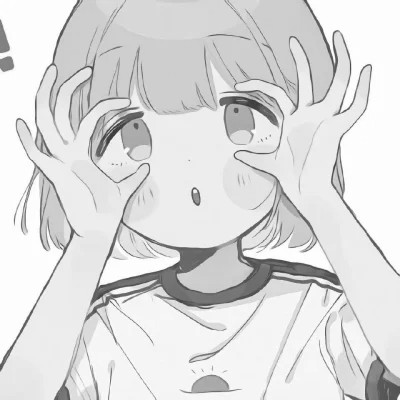 好看漫画头像女黑白