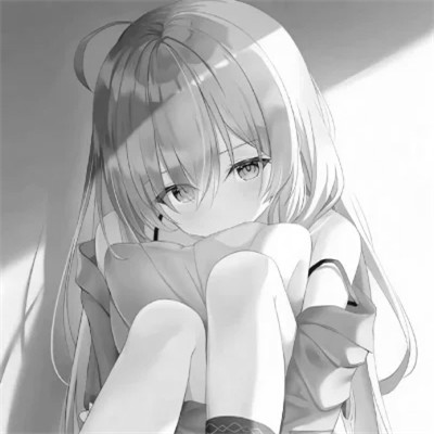 好看漫画头像女黑白