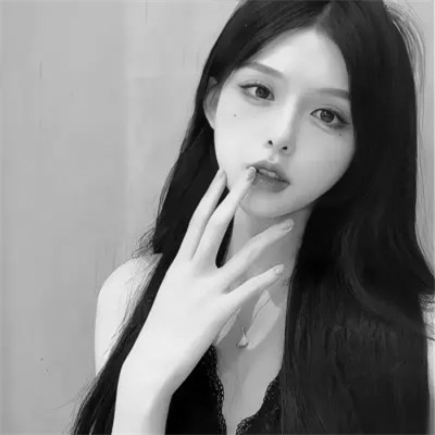 女生黑白微信头像图片