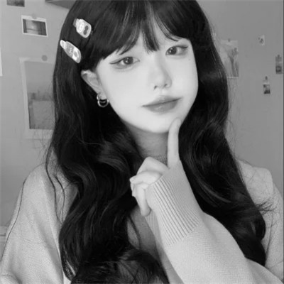 女生黑白微信头像图片