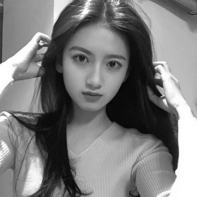 女生黑白微信头像图片