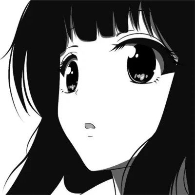 黑白漫画风情侣头像一对两张