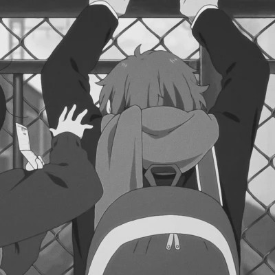 动漫黑白情侣头像一男一女