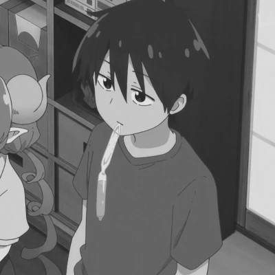 动漫黑白情侣头像一男一女