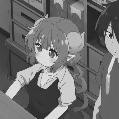 动漫黑白情侣头像一男一女