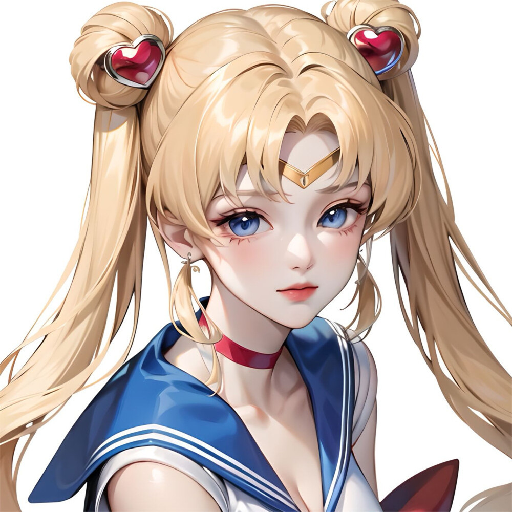 美少女战士AI手绘头像图片