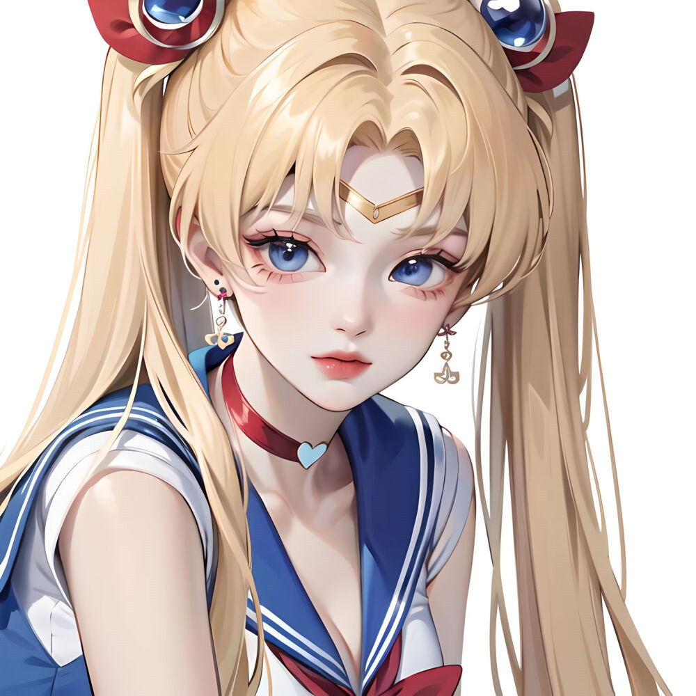 美少女战士AI手绘头像图片