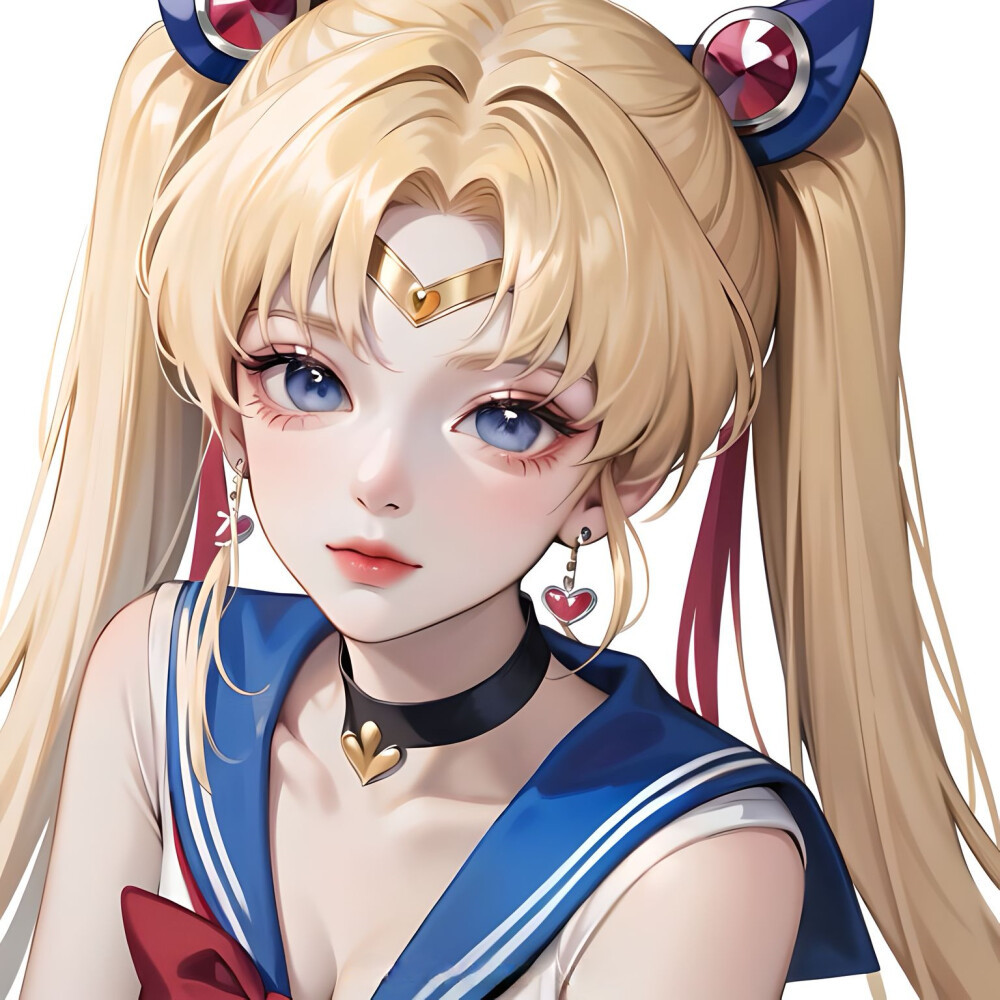 美少女战士AI手绘头像图片