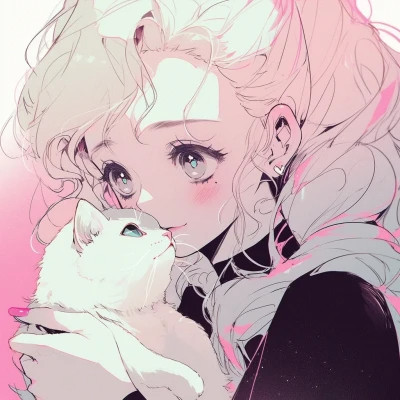 AI治愈系复古旧漫女生头像图片