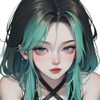 AI动漫美女头像系列图片