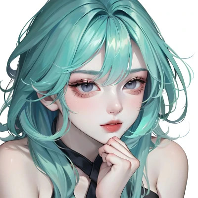 AI动漫美女头像系列图片