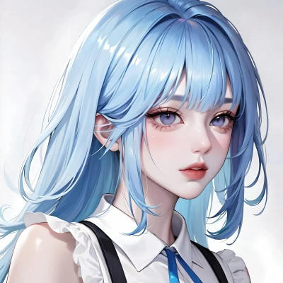 AI动漫美女头像系列图片