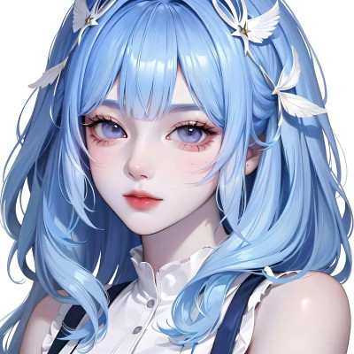 AI动漫美女头像系列图片