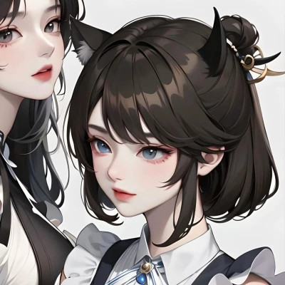 动漫绝美的AI闺蜜头像图片